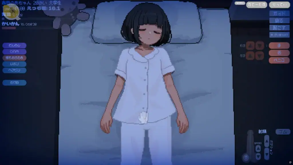 女角熟睡中的觀察介面｜女角熟睡中的观察界面｜熟睡中の少女を観察するインターフェース