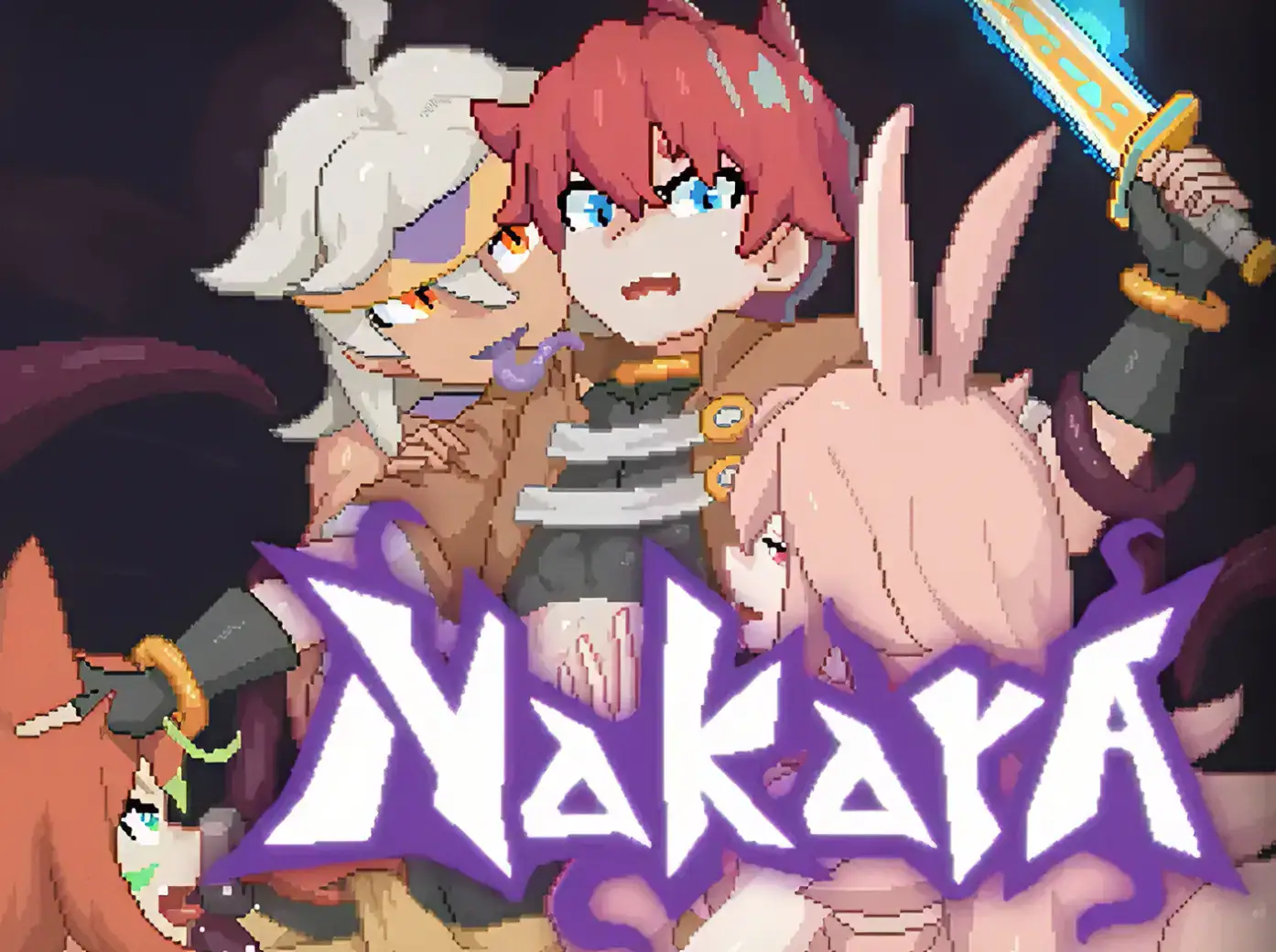 Nakara 主角手持魔法劍被魔物娘包圍｜Nakara 主角手持魔法剑被魔物娘包围｜Nakara 主人公が魔法剣を手にモンスター娘に囲まれる