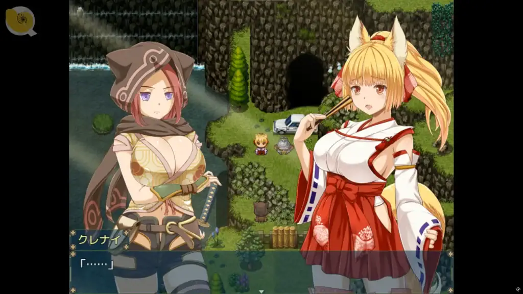 花葬巫女サクヤ 劇情對話畫面，不同地區的角色互動展示｜花葬巫女サクヤ 剧情对话画面，不同地区的角色互动展示｜花葬巫女サクヤのストーリーイベント。地域ごとの登場人物が交流する。｜Story event scene from Hanazou Miko Sakuya showing regional character interactions