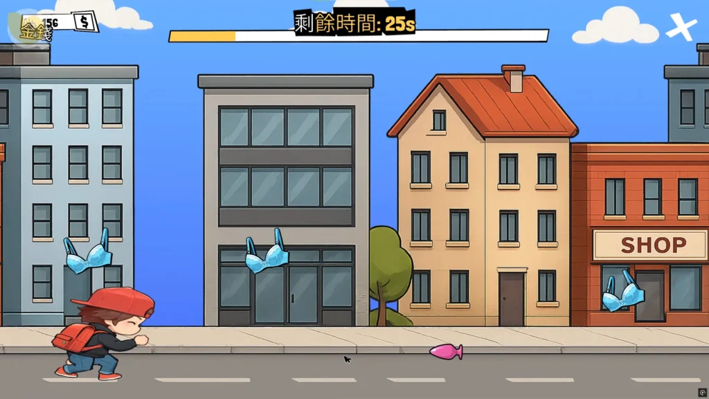FEMBOY FUTA HOUSE 外送小遊戲，橫向街道跑酷場景｜FEMBOY FUTA HOUSE 外送小游戏，横向街道跑酷场景｜FEMBOY FUTA HOUSE 配達ミニゲーム、横スクロールラン