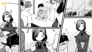 漫畫分鏡縮圖，多位女角與男角的互動畫面，呈現美女被冷落的劇情片段｜漫画分镜缩图，多位女角色与男角色的互动画面，呈现美女被冷落的剧情片段｜複数の男女キャラが登場する漫画コマのサムネイルで、美人が無視される場面を描いている｜Thumbnail of manga-style panels showing several male and female characters in a scene where a pretty girl is being ignored.