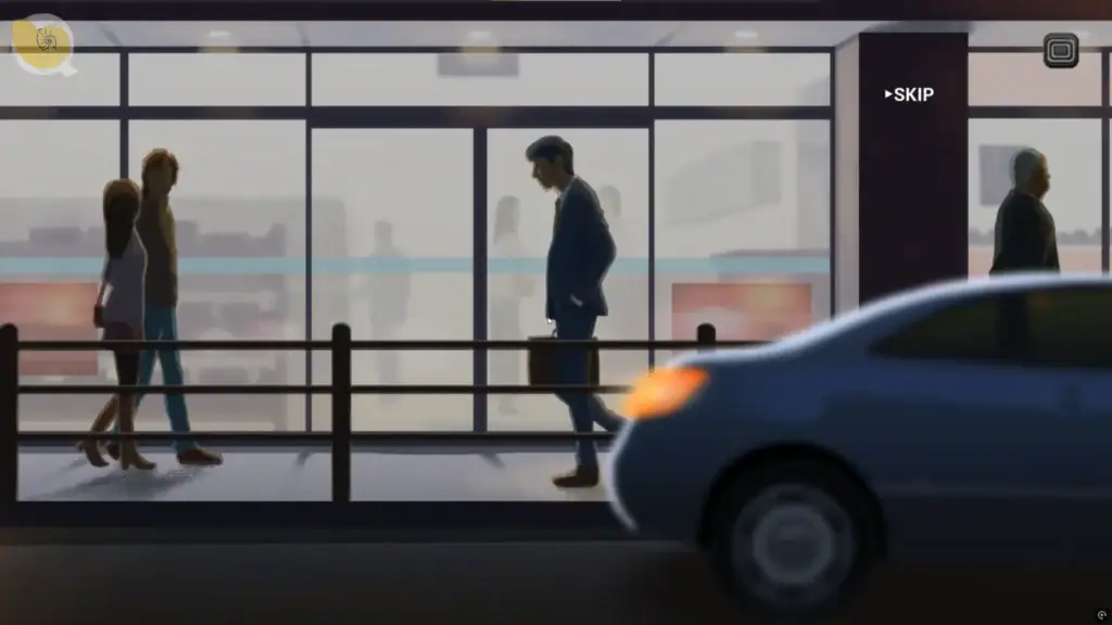 上班族通勤畫面，主角下班步行在都市街道｜上班族通勤画面，主角下班走在城市街道｜主人公が通勤中に街を歩くシーン｜Office worker walking through the city after work