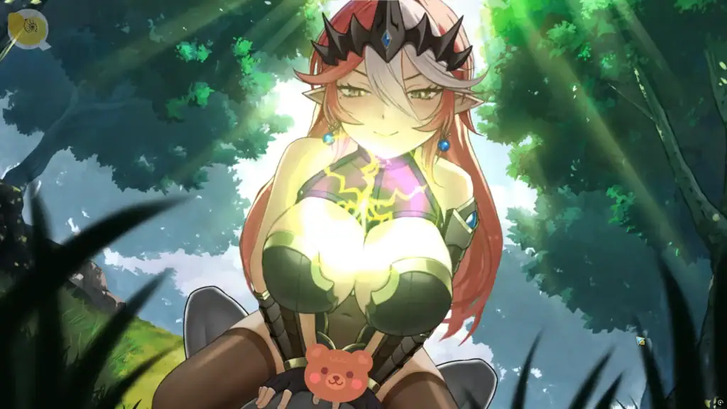 魔物女王蕾歐娜吸取男性生命力的發光場景｜魔物女王蕾欧娜吸取男性生命力的发光场景｜魔物女王レオナが男性の生命力を吸い上げ光が広がるシーン｜Scene where Demon Queen Leona drains a man's life force with glowing effects