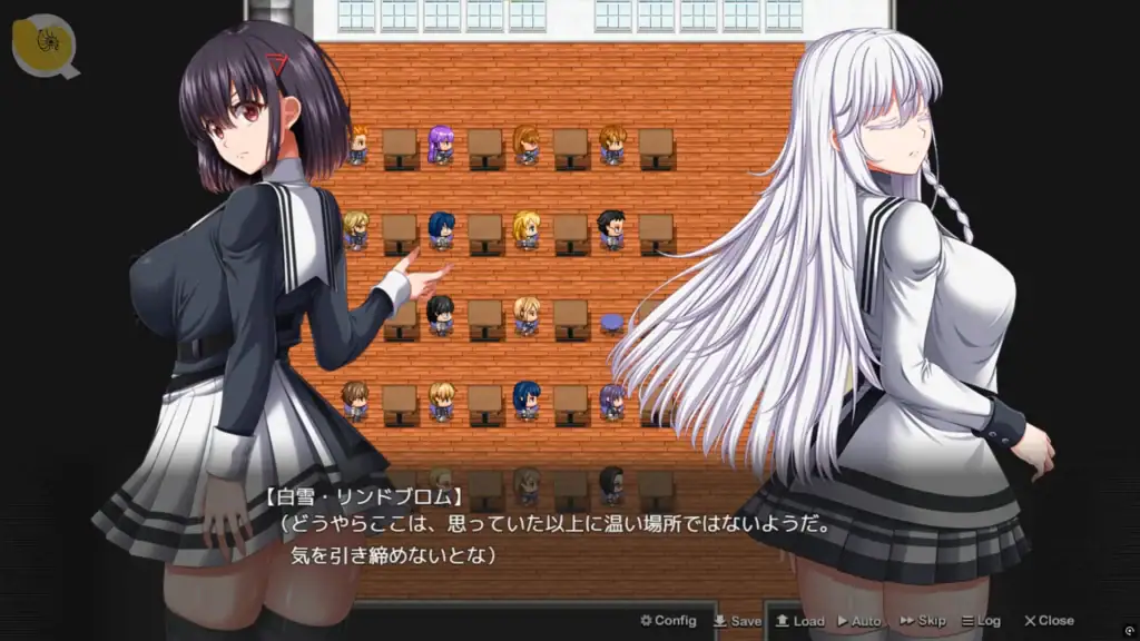 白雪與黑羽夜鶴在教室內對話，組成雙人特務小隊｜白雪与黑羽夜鹤在教室内对话，组成双人特务小队｜白雪と黒羽夜鶴が教室で会話し、二人の特務チームを結成する｜Shirayuki and Kuroha Yatsuru talking in the classroom, forming a two-person special ops team