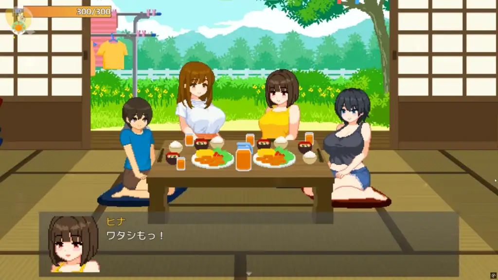 《ぼくと夏のおねえちゃん達》開場劇情畫面：被委託到親戚家寄宿與三姊妹一起生活的少年｜《我與夏日的姐姐們》劇情開端場景：被托付到三姊妹家寄宿｜『ぼくと夏のおねえちゃん達』オープニングシーン：少年が三姉妹の家に預けられる場面｜Opening scene of Boku to Natsu no Onee-chan-tachi where the boy protagonist begins living with three sisters.