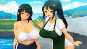 SUMMER ～夏の14日～ 青梅竹馬姊妹在戶外合照，姊姊與妹妹並肩站立｜SUMMER ～夏の14日～ 青梅竹马姐妹在户外合照，姐姐与妹妹并肩站立｜SUMMER ～夏の14日～ の幼なじみ姉妹が屋外で並んで立っているシーン｜SUMMER ～Natsu no 14-nichi～ scene of the two childhood-friend sisters standing together outdoors