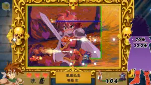 Spellbound Beauties 火龍關玩法畫面，火龍噴火干擾圈地｜Spellbound Beauties 火龙关玩法画面，火龙喷火干扰圈地｜『Spellbound Beauties』火竜ステージ、炎攻撃でエリア取りを妨害｜Spellbound Beauties fire dragon stage with flame attacks disrupting the capture area