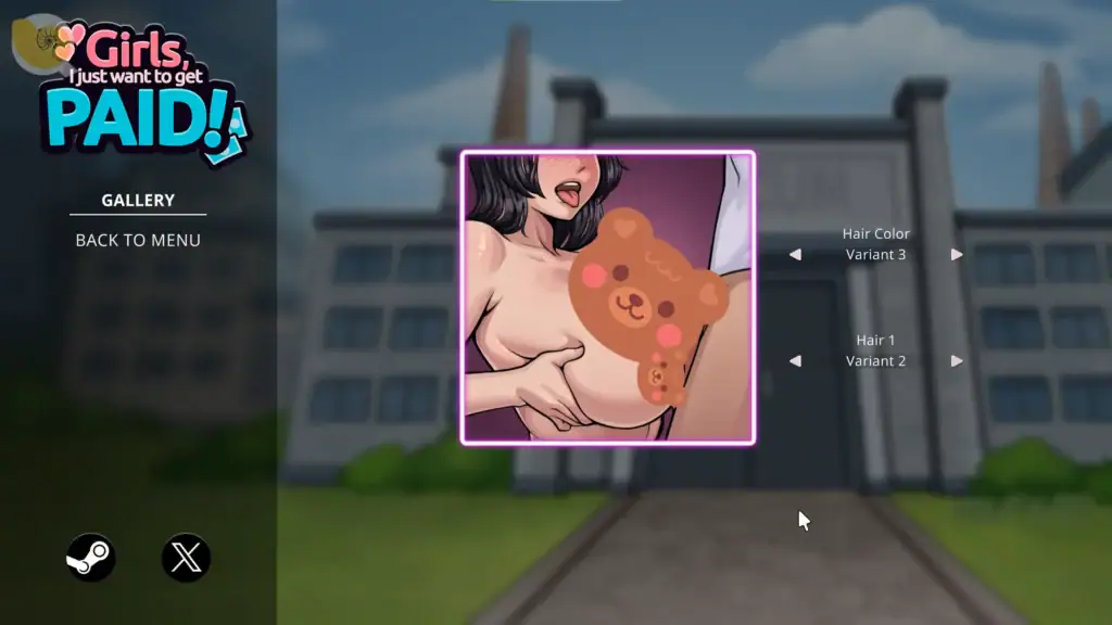 女角貼近鏡頭的誘惑小動畫，出現在工廠工作流程中，《Girls, I just want to get paid!》干擾畫面｜女角贴近镜头的诱惑小动画，出现在工厂工作流程中，《Girls, I just want to get paid!》干扰画面｜工場ライン作業中に表示される女性キャラの誘惑ミニアニメ｜Small seductive animation appearing during factory tasks in “Girls, I just want to get paid!”