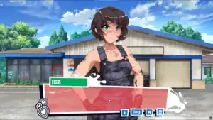 《Hey Stranger! I Dare You to Love Me!》女角站在戶外場景的對話框實機畫面｜《Hey Stranger! I Dare You to Love Me!》女角色站在户外场景的对话框实机画面｜『Hey Stranger! I Dare You to Love Me!』屋外シーンで女キャラが立つ会話ウィンドウのゲーム画面｜In-game dialogue scene featuring a female character standing outside in “Hey Stranger! I Dare You to Love Me!”