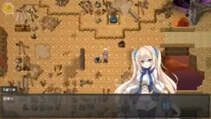 蒼色之光與魔劍鍛造師避難所畫面，主角遇見居住於避難所的神秘女性｜苍色之光与魔剑锻造师避难所画面，主角遇见居住于避难所的神秘女性｜蒼色の光と魔剣の鍛冶師 避難所シーン，拠点に住む謎の女性と出会う｜The Shimmering Horizon and Cursed Blacksmith shelter scene, protagonist meeting a mysterious woman living in the refuge