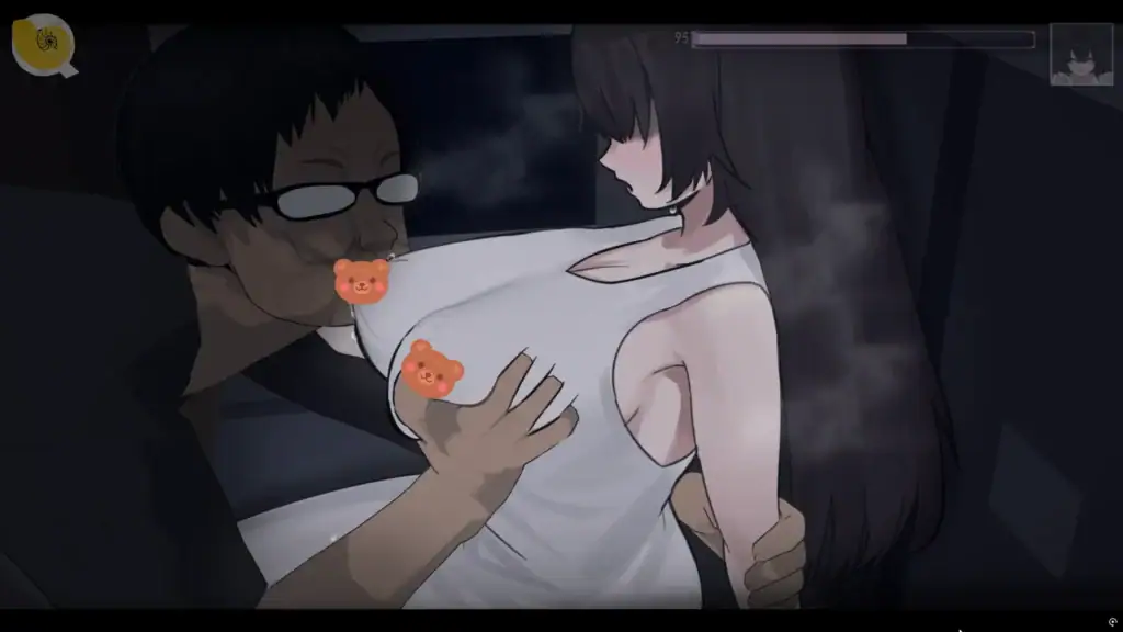 夜晚對抗階段中女幽靈主動接近進行吸取行動的互動畫面｜夜晚对抗阶段中女幽灵主动接近进行吸取行动的互动画面｜夜の対抗フェーズで女幽霊が接近して行動する演出｜An interaction scene where the ghost approaches during the night confrontation phase