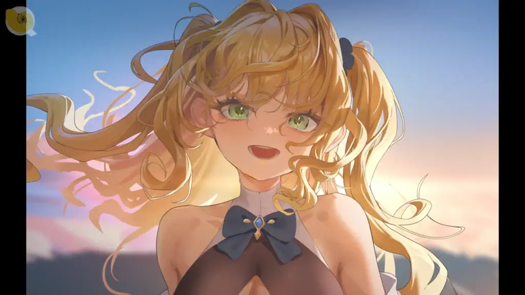 夕陽下微笑的妹妹純愛結局 CG，象徵重拾人性與回歸初心｜夕阳下微笑的妹妹纯爱结局CG，象征重拾人性与回归初心｜夕日に照らされ微笑む妹の純愛エンディングCG｜Pure love ending CG of the sister smiling in the sunset, symbolizing a return to her true self