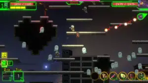 妖怪淨化人 I Will Purify You I.P.U. 橫向動作玩法畫面 角色戰鬥與怪物彈幕展示｜妖怪净化人 I Will Purify You I.P.U. 横向动作玩法画面 角色战斗与怪物弹幕展示｜妖怪浄化人 I Will Purify You I.P.U. 横スクロールアクション戦闘画面 弾幕と敵キャラ｜I Will Purify You I.P.U. side-scrolling action gameplay combat screen