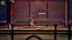 なつのうしろで開場神社內神祕少女靜坐場景｜なつのうしろで开场神社内神秘少女静坐场景｜『なつのうしろで』序盤の神社で静かに座る謎の少女｜Natsu no Ushiro de opening shrine scene with a mysterious girl sitting quietly