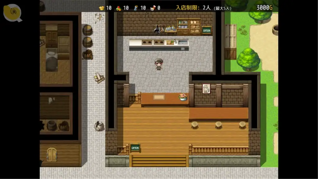 流民娘と始める食堂繁盛記 DLsite官方介紹畫面 | 流民娘と始める食堂繁盛记 DLsite官方介绍画面 | 流民娘と始める食堂繁盛記 DLsite公式紹介画面 | Restaurant Prosperity with Refugee Girls DLsite Official Showcase Screen 《流民娘と始める食堂繁盛記》DLsite官方介紹畫面餐廳室內俯視像素風經營場景 | 《流民娘と始める食堂繁盛记》DLsite官方介绍画面餐厅室内俯视像素风经营场景 | 『流民娘と始める食堂繁盛記』DLsite公式紹介画面レストラン内観の俯瞰ドット経営シーン | DLsite official showcase screen of Restaurant Prosperity with Refugee Girls top-down pixel restaurant interior gameplay