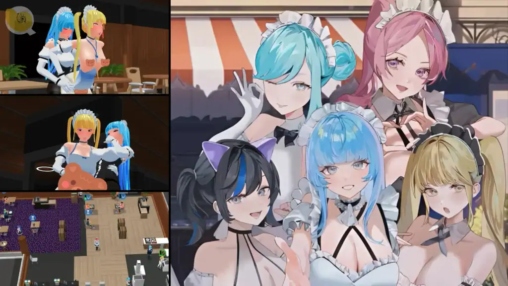 扶她★咖啡廳 精選圖片 主視覺與奧運互動及經營玩法畫面集合｜扶她★咖啡厅 精选图片 主视觉与奥运互动及经营玩法画面集合｜フタナリ★カフェ 注目画像 メインビジュアルとインタラクション・経営画面合集｜Futanari Coffee Shop featured image showing key visual, interactions, and management gameplay