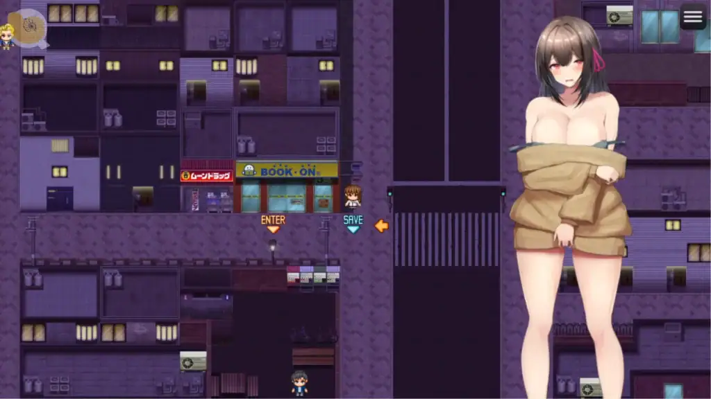 女大學生深夜露出DX 存檔系統 事件前存檔 遊戲操作介面展示｜女大学生深夜露出DX 存档系统 事件前存档 游戏操作界面展示｜女子大生の深夜露出DX セーブ機能 イベント前セーブ UI表示｜Late Night Exhibitionist College Girl DX save system before event UI