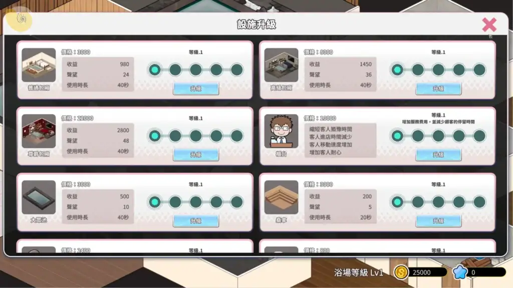 背德浴場 設備升級|背德浴场 设备升级|背徳浴場 強化システム|Immoral Bathhouse Upgrade System 背德浴場 設備升級介面 提升浴場設施與能力數值|背德浴场 设备升级界面 提升浴场设施与能力数值|背徳浴場 設備強化画面 施設性能アップ|Immoral Bathhouse upgrade system facility improvement interface