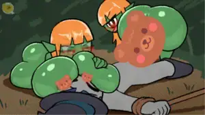 The Buried Pillars 哥布林BOSS戰後動態CG演出畫面｜The Buried Pillars 哥布林BOSS战后动态CG演出画面｜The Buried Pillars ゴブリンBOSS撃破後のCGシーン｜The Buried Pillars goblin boss CG scene after battle