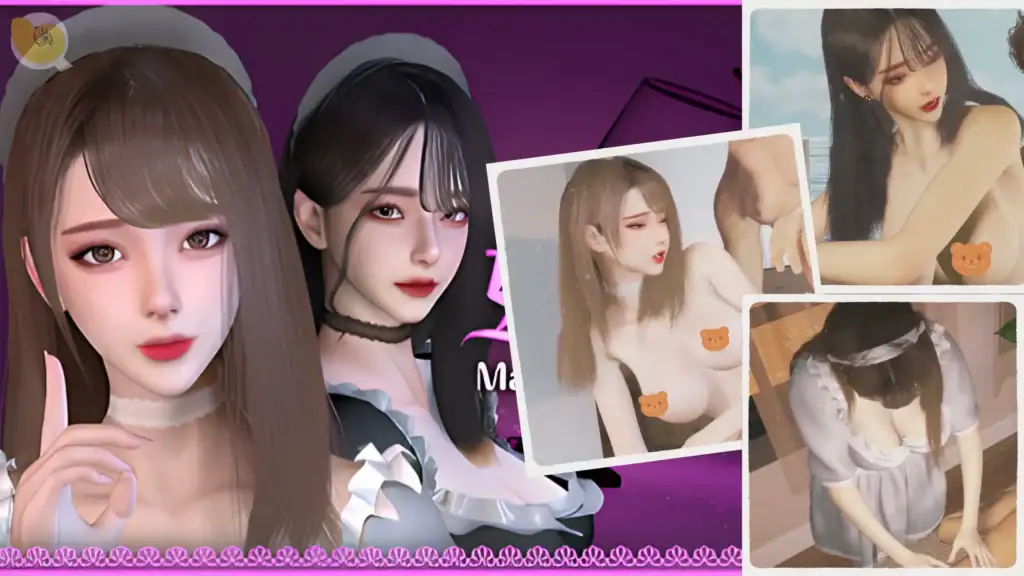《姊妹的侍奉》女僕姊妹主視覺與CG拼貼3D親密互動畫面展示｜《姐妹的侍奉》女仆姐妹主视觉与CG拼贴3D亲密互动展示｜『姉妹の侍奉』メイド姉妹メインビジュアル＆CGコラージュ3D親密シーン｜Maid Sisters Service maid sisters key visual and CG collage 3D intimate showcase