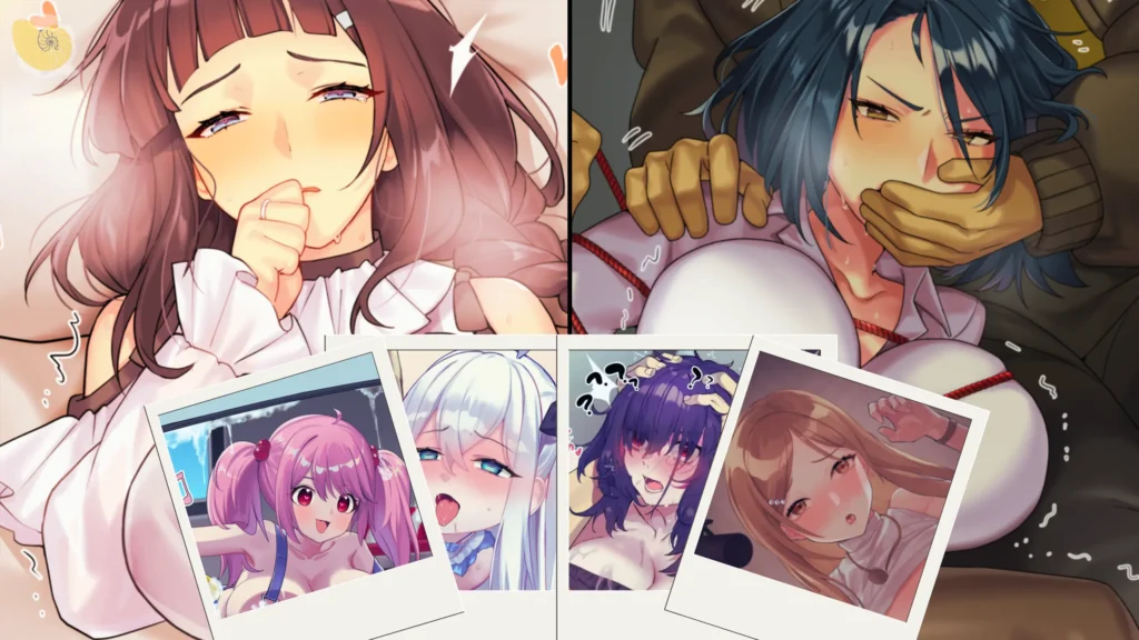 紳士司機多位女角情緒特寫與照片拼貼主視覺CG｜绅士司机多位女角情绪特写与照片拼贴主视觉CG｜紳士ドライバー複数女性キャラの感情表現と写真コラージュメインビジュアル｜Gentleman Driver multiple female characters emotional close-ups collage key visual