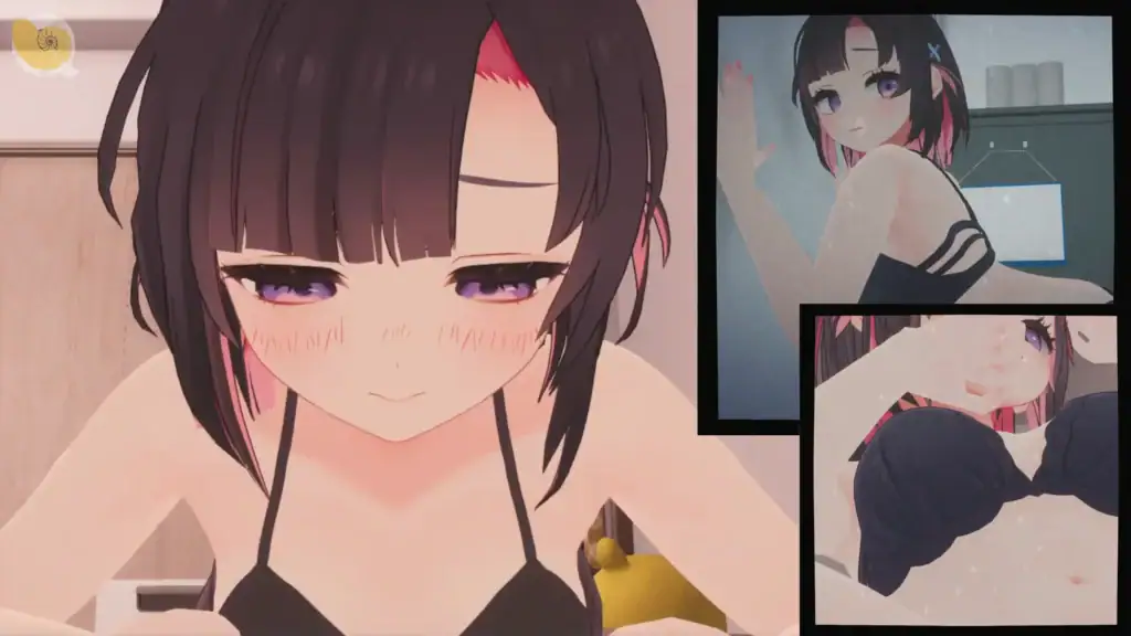 できる後輩アオイちゃん 浴室場景女主角特寫互動畫面｜できる後輩アオイちゃん バスルームシーンキャラ接写｜できる後輩アオイちゃん bathroom close-up interaction｜できる後輩アオイちゃん 浴室特写互动