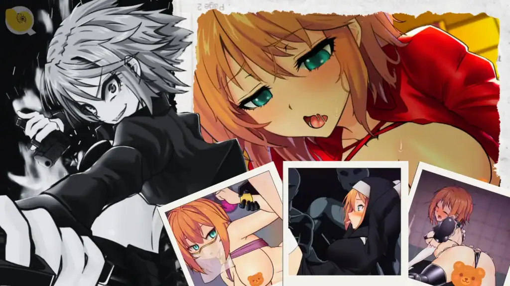 終末的死鬥場少女蕾歐娜主視覺戰鬥與戰敗CG拼貼圖｜终末的死斗场少女蕾欧娜主视觉战斗与战败CG拼贴图｜終末の死闘場少女レオナメインビジュアル戦闘と敗北CGコラージュ｜Dead End Colosseum Girl Leona key visual battle and defeat CG collage