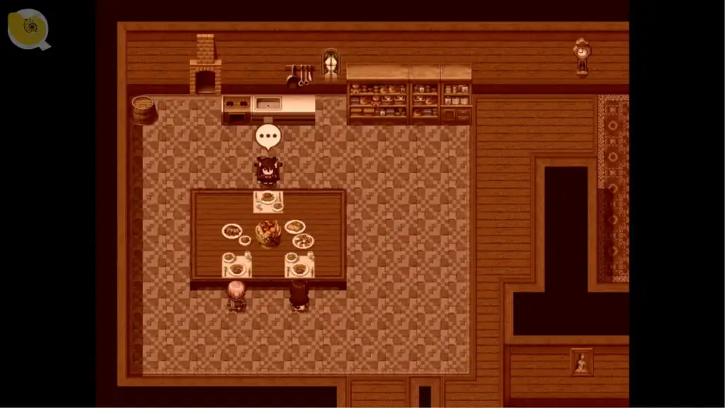 世間知らずの猫エルーシャ 遊戲畫面 像素風家庭餐桌 與父母一起用餐場景｜世间不谙世事的猫艾露莎 游戏画面 像素风家庭餐桌 与父母一起用餐场景｜世間知らずの猫エルーシャ ドットゲーム 家族と食事するシーン｜Elusha the Naive Cat Gameplay Pixel Family Dining Scene with Parents