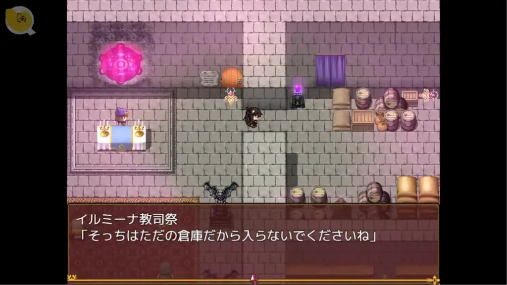 世間知らずの猫エルーシャ 遊戲畫面 室內據點 紫色魔法陣事件｜世间不谙世事的猫艾露莎 游戏画面 室内据点 紫色魔法阵事件｜世間知らずの猫エルーシャ 室内イベント 魔法陣シーン｜Elusha the Naive Cat Cult Base Magic Circle Scene