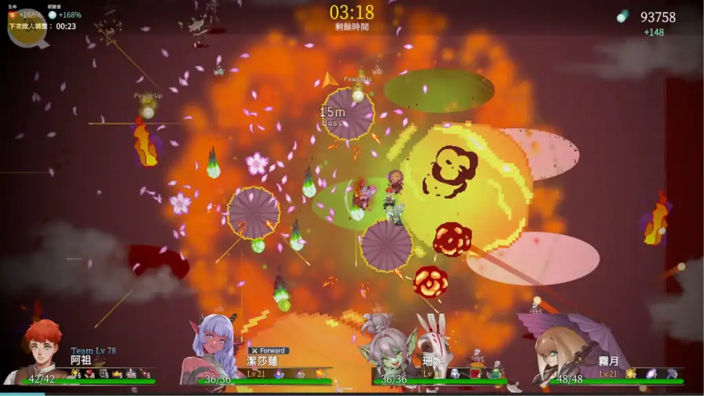 外族娘！請好好保護我吧！後期戰鬥畫面，角色技能幾乎升滿後滿畫面爆炸特效｜外族娘！请好好保护我吧！后期战斗画面，角色技能几乎升满后满画面爆炸特效｜Stranger Maidens Please Protect Me! 終盤の戦闘画面、スキル強化後に画面いっぱいの爆発エフェクトが広がる｜Stranger Maidens Please Protect Me! late game battle screen with nearly maxed skills and full-screen explosion effects