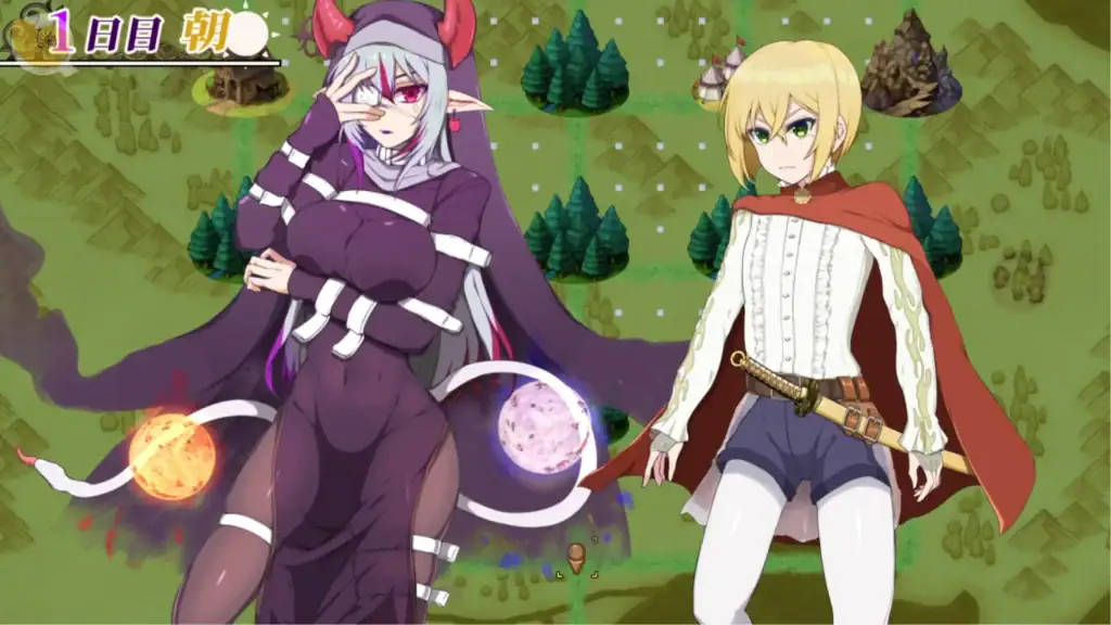 パラダイス・サキュバス 遊戲畫面 男主角與魅魔角色對話場景 地圖介面展示｜パラダイス・サキュバス 游戏画面 男主角与魅魔角色对话场景 地图界面展示｜パラダイス・サキュバス ゲーム画面 主人公とサキュバスの会話シーン マップUI表示｜Paradise Succubus gameplay scene protagonist interacting with succubus character map interface UI