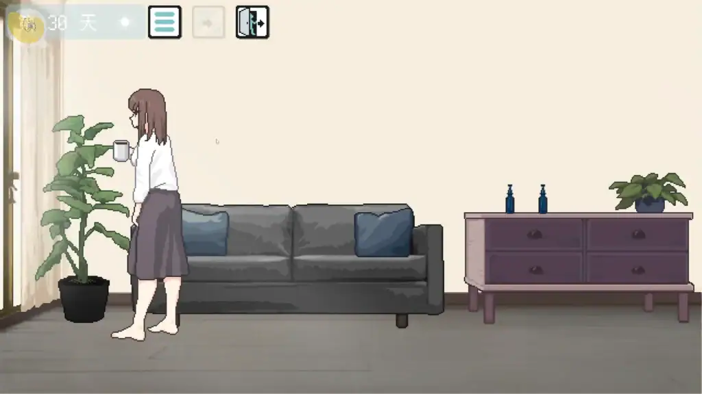 戀人日常後期家具升級與同居生活展示|恋人日常后期家具升级与同居生活展示|恋人日常 家具アップグレード後の生活シーン|Lover Daily upgraded apartment and married life scene 戀人日常豪華客廳場景、黑髮老婆站在沙發旁、同居生活後期房間展示|恋人日常豪华客厅场景、黑发老婆站在沙发旁、同居生活后期房间展示|恋人日常 後期リビングシーン、黒髪ヒロインと豪華な部屋演出|Lover Daily upgraded living room scene with the heroine standing beside the sofa