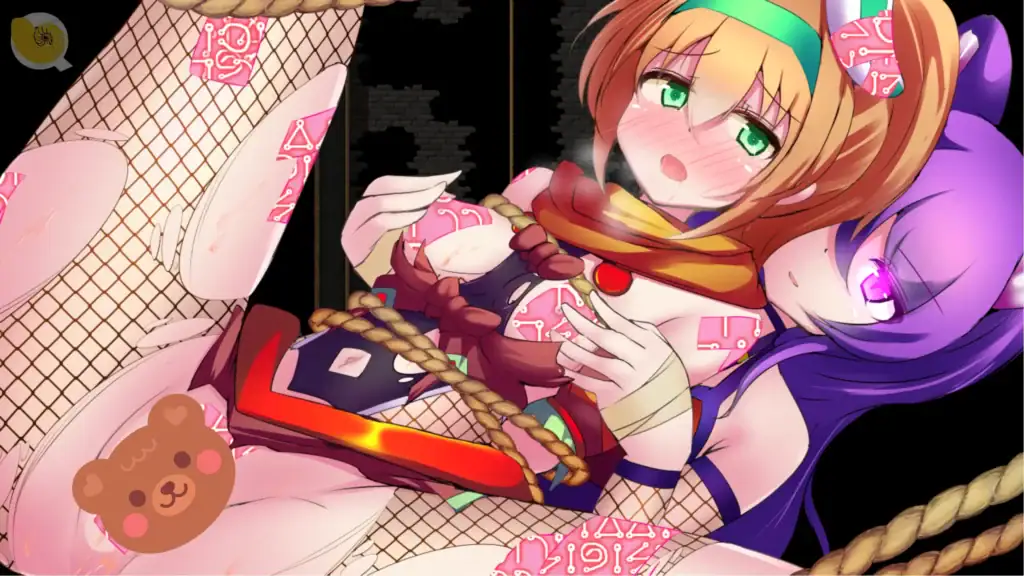 《駆錬輝晶 クォルタ アルミネス & タンジェル EG》橘髮女主角戰敗CG畫面｜《駆錬輝晶 クォルタ アルミネス & タンジェル EG》橘发女主角战败CG画面｜『駆錬輝晶 クォルタ アルミネス＆タンジェル EG』オレンジ髪ヒロインの敗北CG｜Orange-haired heroine defeat CG from Quarta Almines & Tangel EG