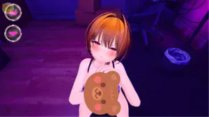パパ活パンデミクス - 女子大生ビッチ化計画 - 橘棕髮女性角色臉紅微笑的3D人物特寫與互動演出 | パパ活パンデミクス - 女子大生ビッチ化計画 - 橙棕发女性角色脸红微笑的3D人物特写与互动演出 | Papakatsu Pandemics - Close-up of a blushing orange-haired 3D female character during an interactive scene | パパ活パンデミクス - 女子大生ビッチ化計画 - 頬を赤らめて微笑む茶髪女性の3Dキャラクター演出 複製 ALT