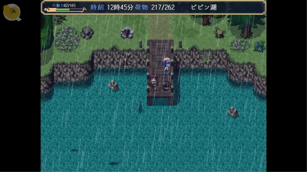 カルティベーター，靈山湖泊雨天釣魚與野外探索畫面 | カルティベーター，灵山湖泊雨天钓鱼与野外探索画面 | カルティベーター、雨の日の湖での釣りとフィールド探索 | Cultivator, Fishing at a Mountain Lake During Rainy Weather
